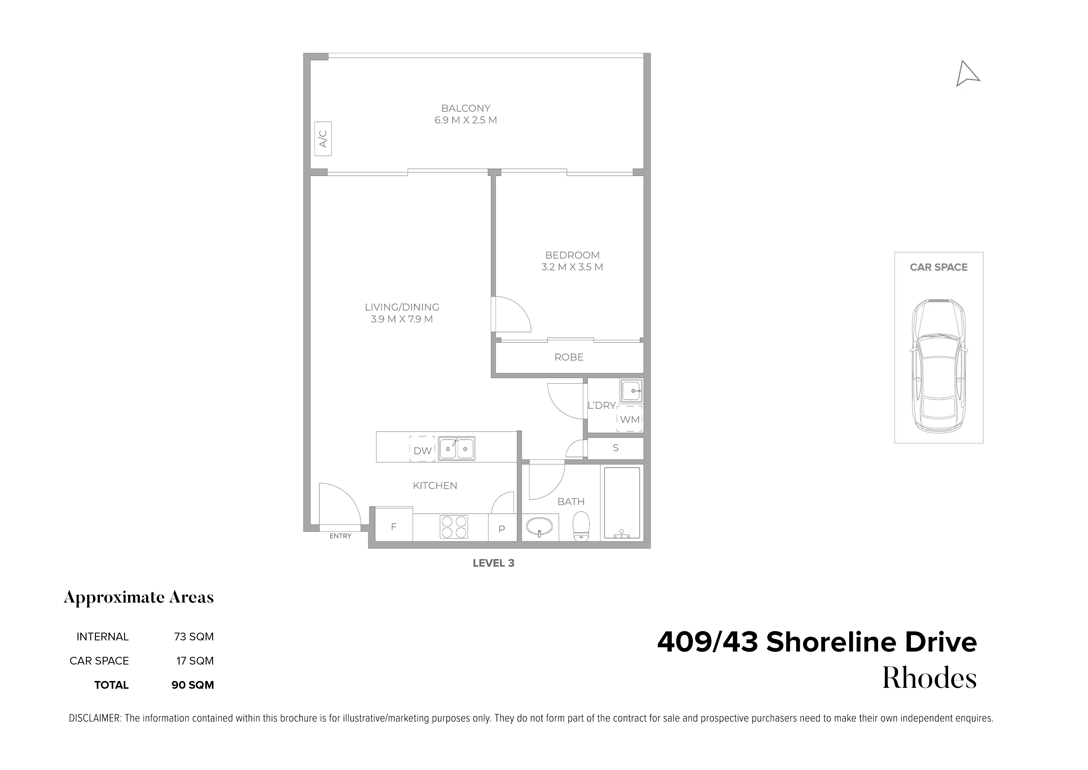 409/43 Shoreline Drive, Rhodes For Sale by Chidiac Realty - floorplan