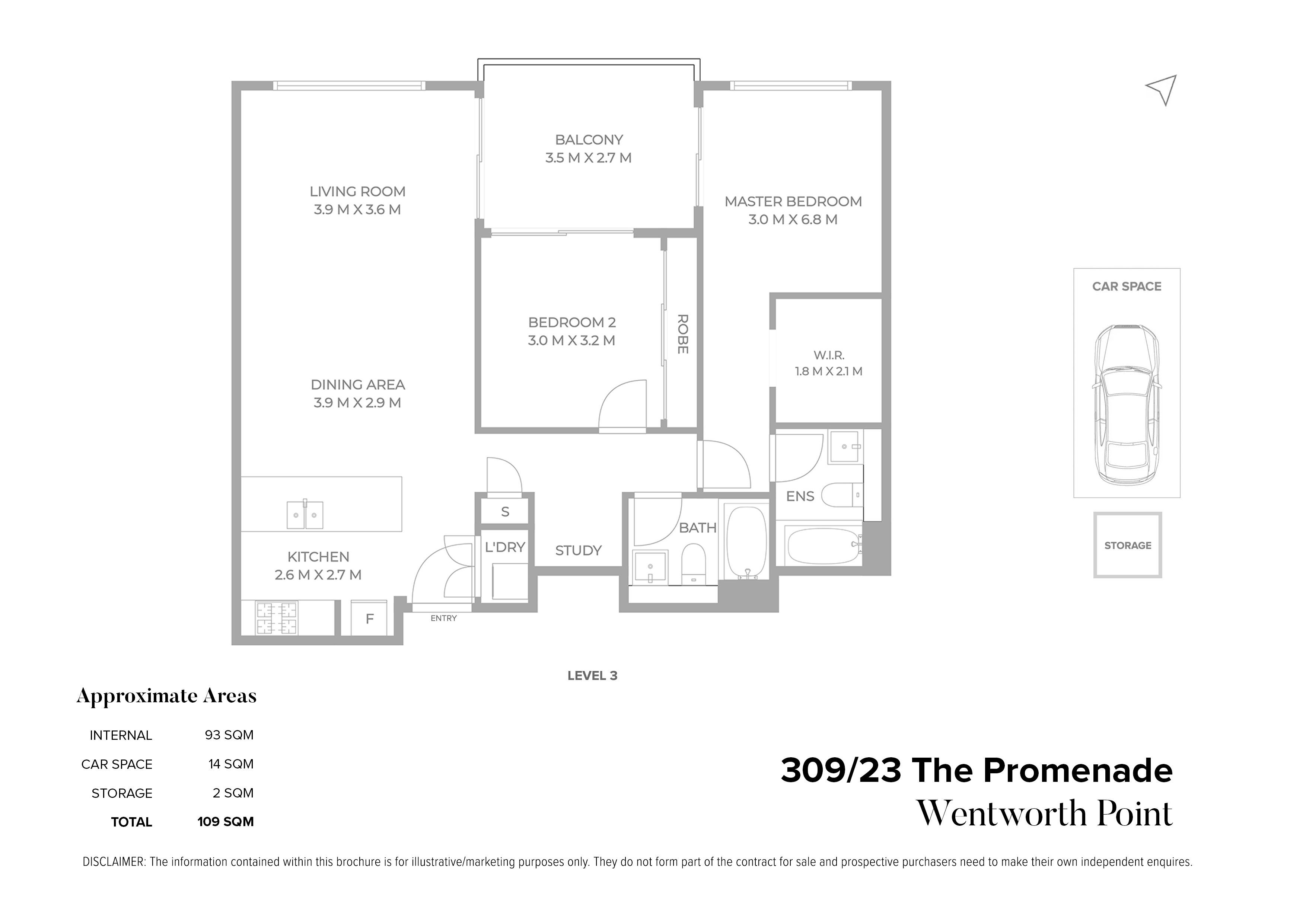 309/23 The Promenade, Wentworth Point For Sale by Chidiac Realty - floorplan