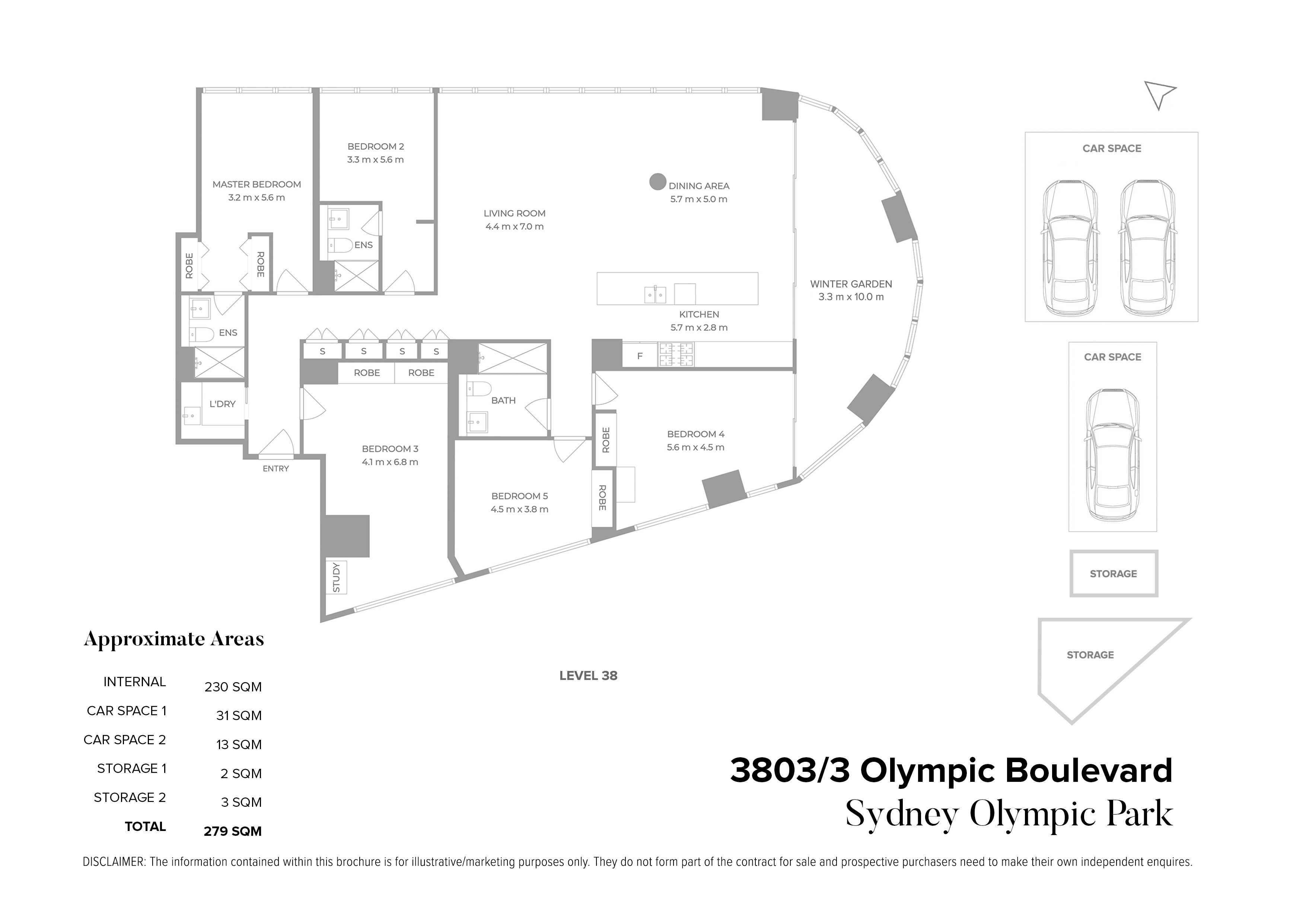 3803/3 Olympic Boulevard, Sydney Olympic Park For Sale by Chidiac Realty - floorplan