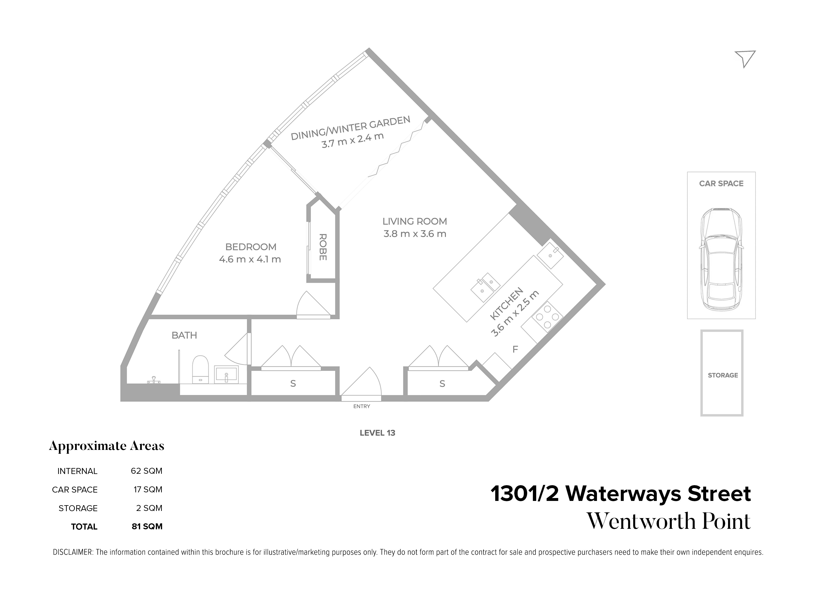 1301/2 Waterways Street, Wentworth Point For Sale by Chidiac Realty - floorplan