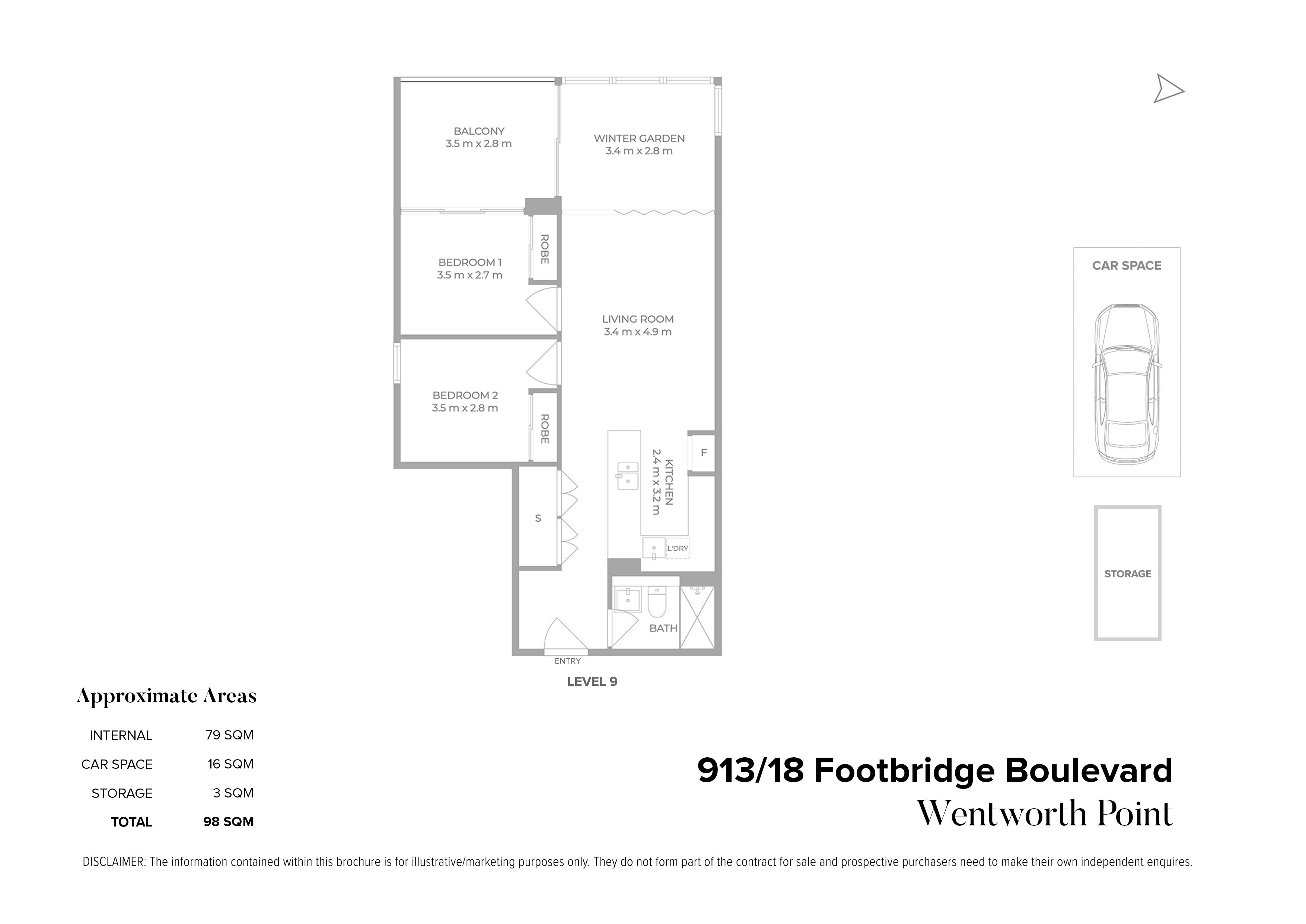 913/18 Footbridge Boulevard, Wentworth Point For Sale by Chidiac Realty - floorplan